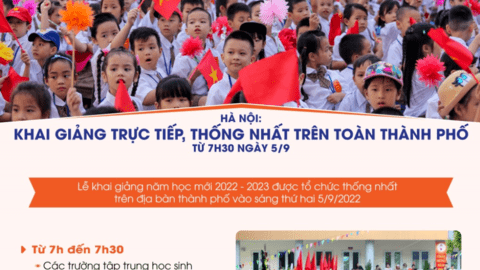 Hà Nội: Khai giảng trực tiếp, thống nhất trên toàn thành phố từ 7h30 ngày 5/9