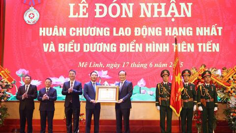 Huyện Mê Linh vinh dự đón nhận Huân chương Lao động hạng Nhất