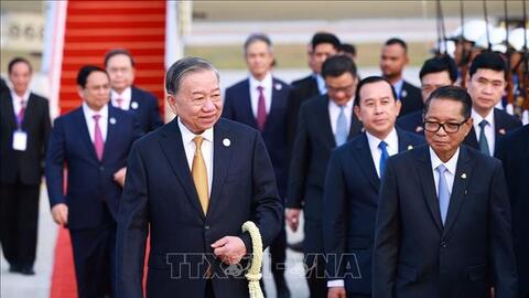 Tổng Bí thư Tô Lâm bắt đầu thăm cấp Nhà nước tới Vương quốc Campuchia