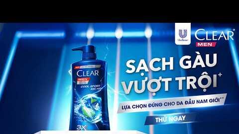 CLEAR Men Cool Sport Bạc Hà - Sạch gàu vượt trội!