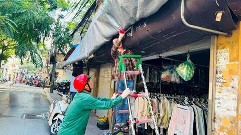 Phường Kim Liên quyết liệt xử lý vi phạm trật tự đô thị