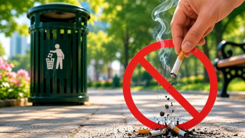 Đề xuất phạt tiền với hành vi vứt tàn thuốc lá không đúng nơi quy định