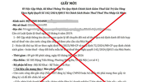 Cách nhận biết website, tài khoản mạng xã hội, giấy mời giả mạo cơ quan thuế
