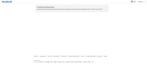Facebook lỗi trên phiên bản web, người dùng không thể truy cập tài khoản