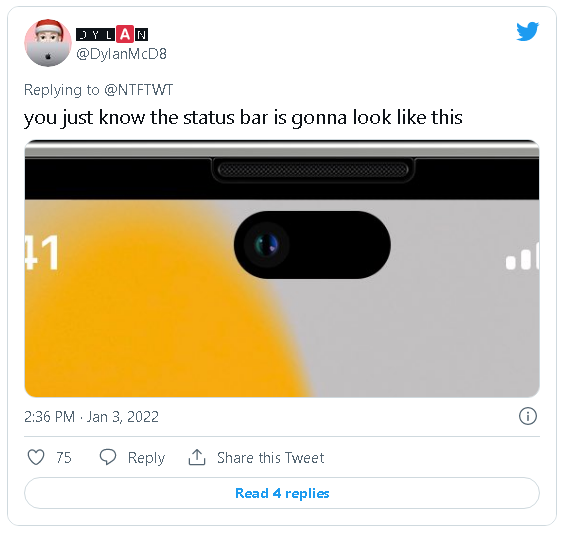Rò rỉ thiết kế màn hình đục lỗ có thể là của iPhone 14 - Ảnh 3. Rò rỉ thiết kế màn hình đục lỗ có thể là của iPhone 14 - Ảnh 3.