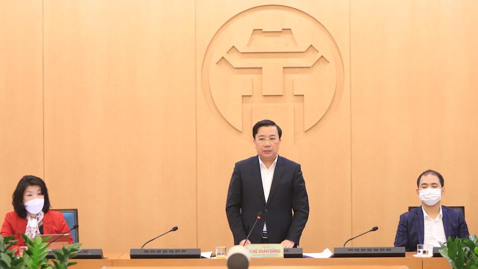 Ph&oacute; Chủ tịch UBND TP H&agrave; Nội Chử Xu&acirc;n Dũng ph&aacute;t biểu chỉ đạo Hội nghị.