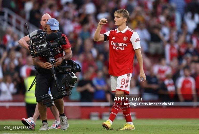 Odegaard đang có phong độ rất cao. Ảnh: AFP