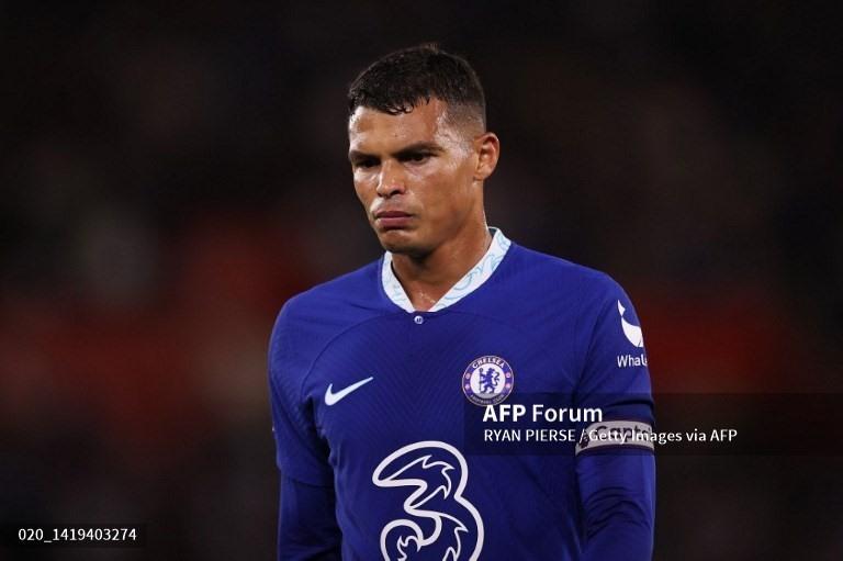 Thiago Silva chơi xuất sắc trong hiệp 2.  Ảnh: AFP