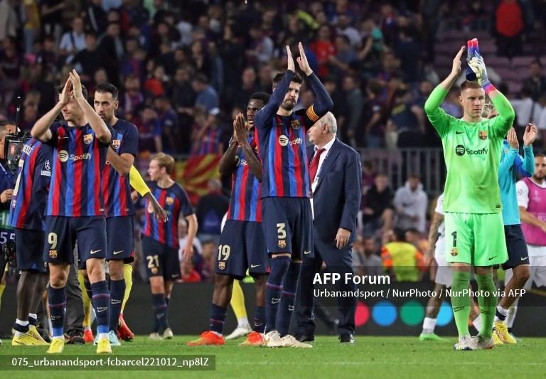 Barcelona đứng trước nguy cơ xuống chơi Europa League.  Ảnh: AFP