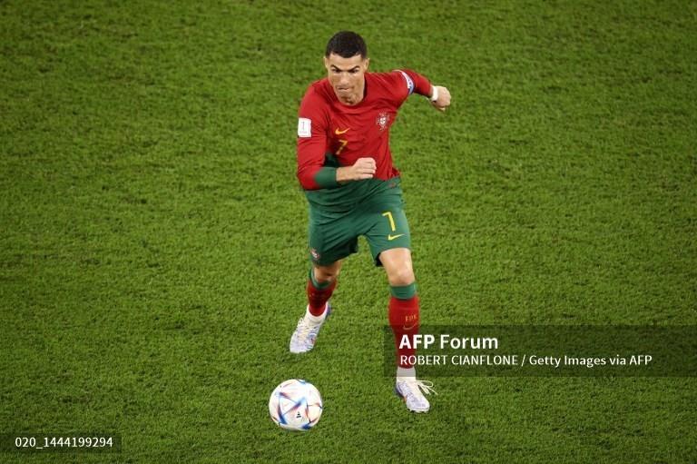 Ronaldo tận hưởng kỳ World Cup thứ 5 trong sự nghiệp cùng tuyển Bồ Đào Nha. Ảnh: AFP