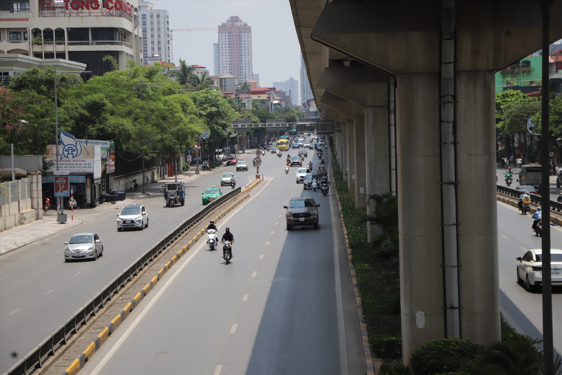 Tối ngày 9.6, dự kiến đường Nguyễn Trãi sẽ được dựng rào chắn. Ảnh: Vĩnh Hoàng