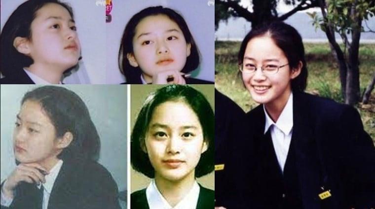 Kim Tae Hee thời trung học và sinh viên. Ảnh: Allkpop