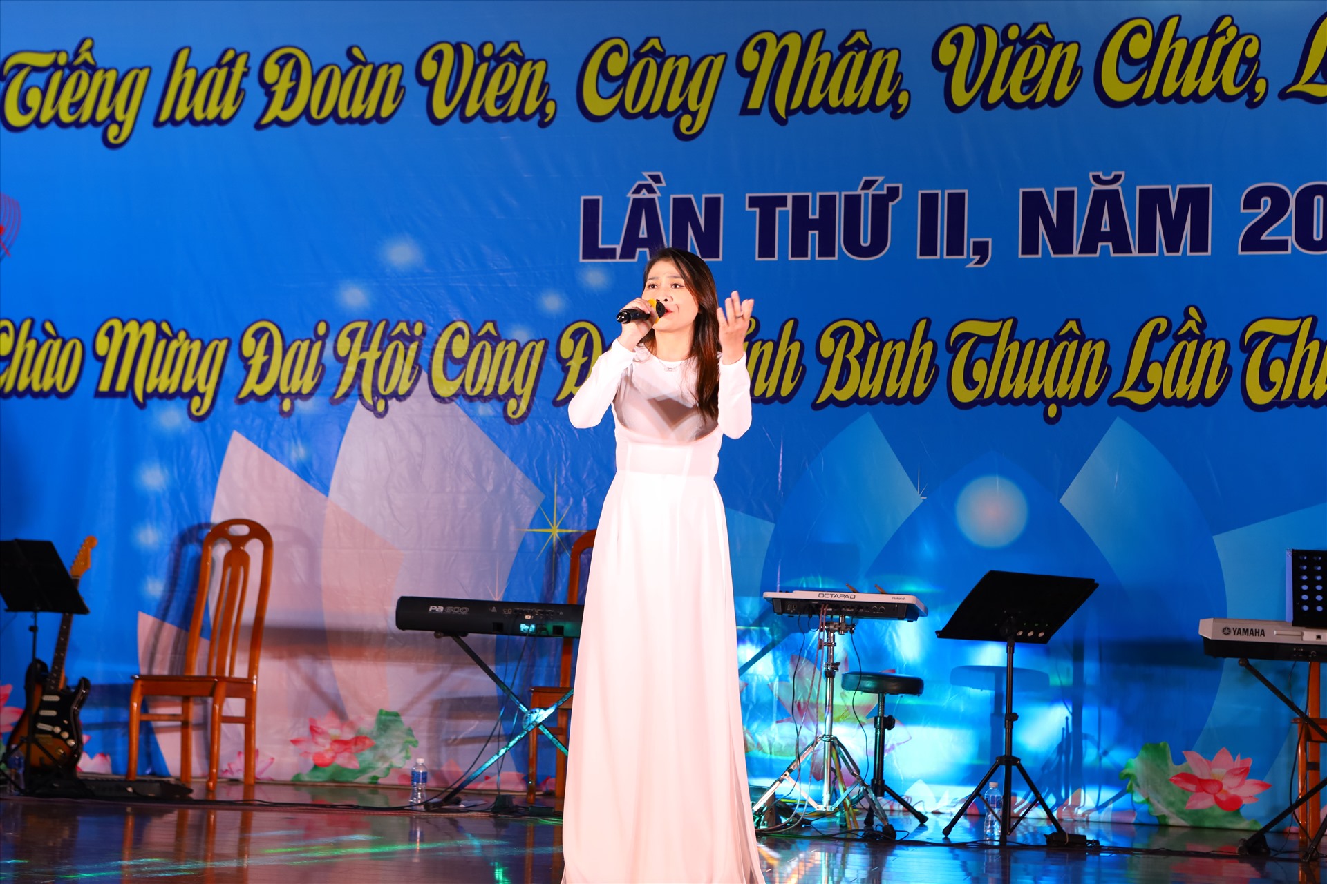 Thí sinh đạt giải nhì trình diễn phần thi. Ảnh: Duy Tuấn