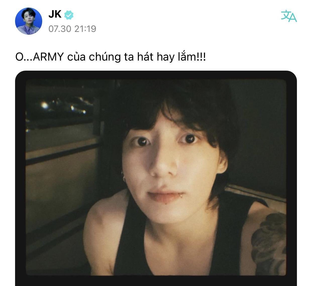 Jungkook lên tiếng bảo vệ fan. Ảnh: