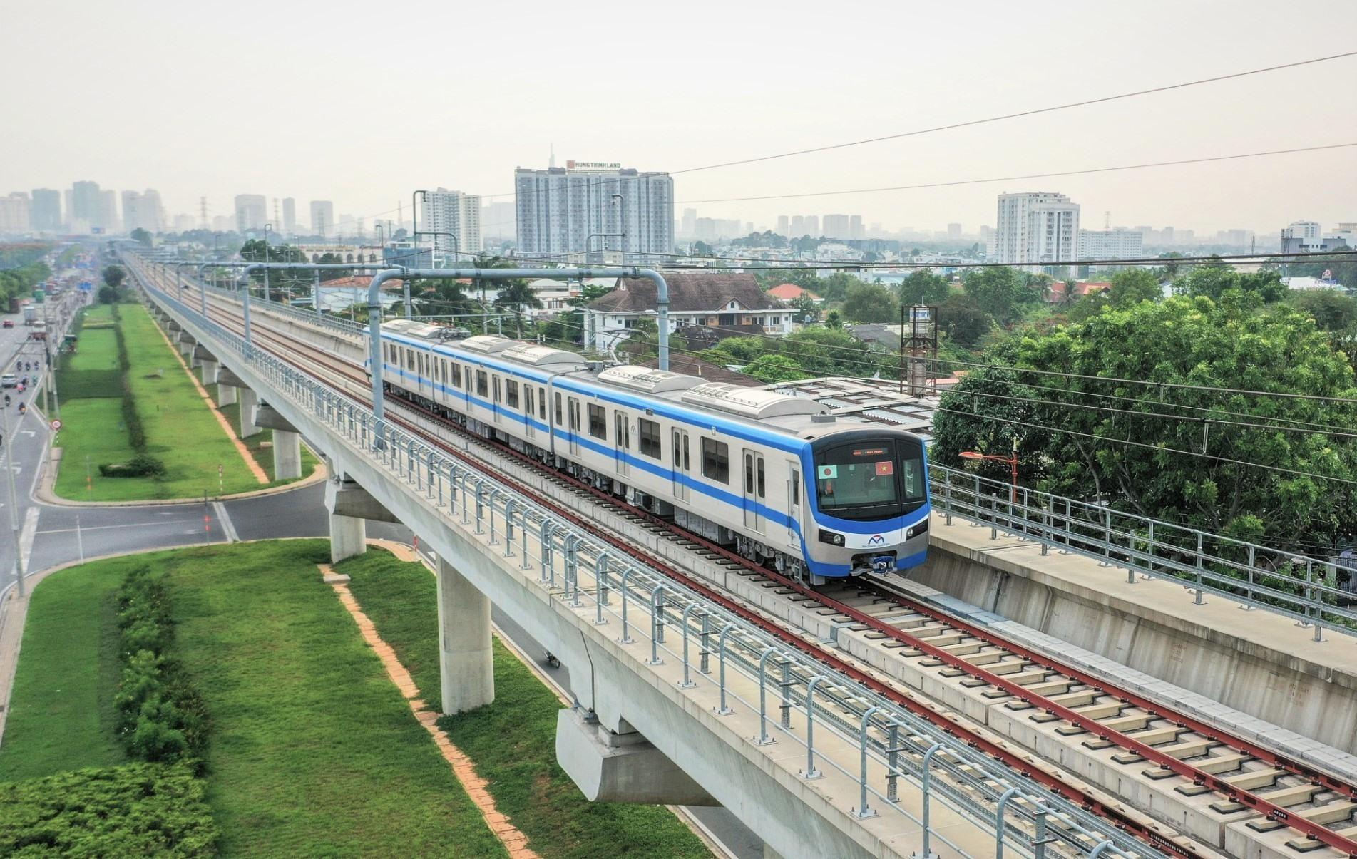 Tuyến Metro số 1 có công nghệ khác biệt so với tuyến Metro số 2 đang triển khai.  Ảnh: Anh Tú