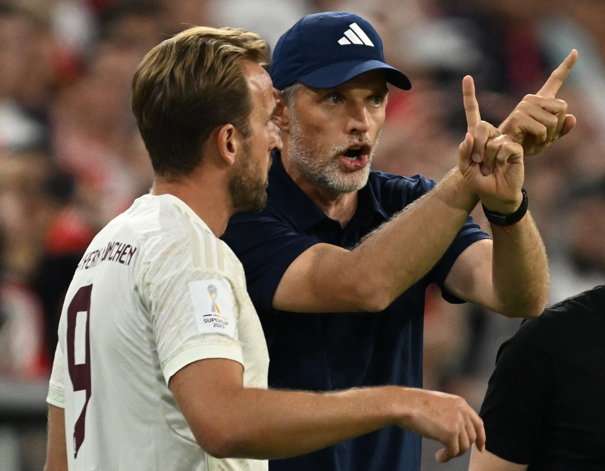 Harry Kane có thể giao tiếp tiếng Anh với Thomas Tuchel. Ảnh: AFP