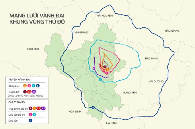 Hà Nội lên kế hoạch xây dựng đường Vành đai 5