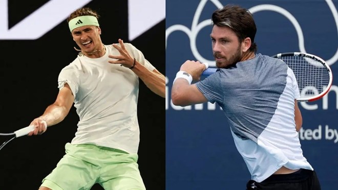 Lịch thi đấu quần vợt 22.1: Zverev vs Norrie