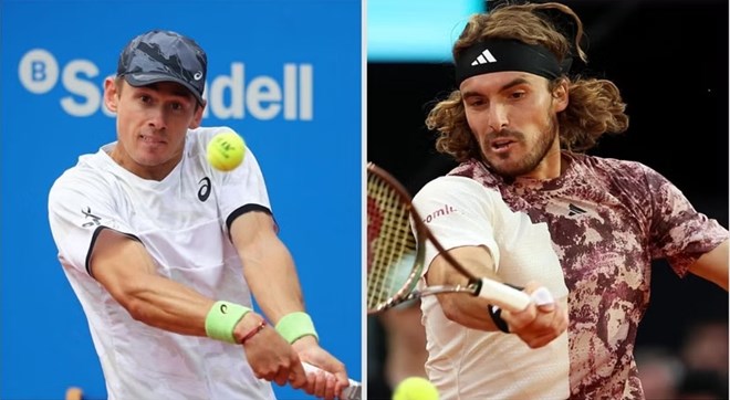 Lịch thi đấu quần vợt 1.3: De Minaur vs Tsitsipas