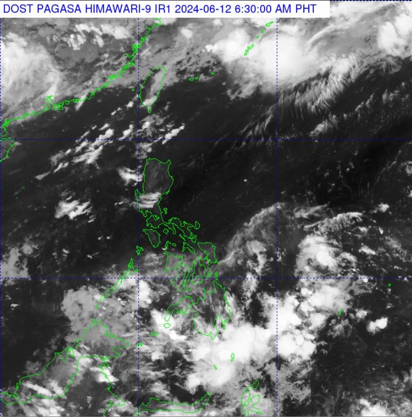 Áp thấp gần Biển Đông hình thành chiều 10.6 đã tan. Ảnh: PAGASA