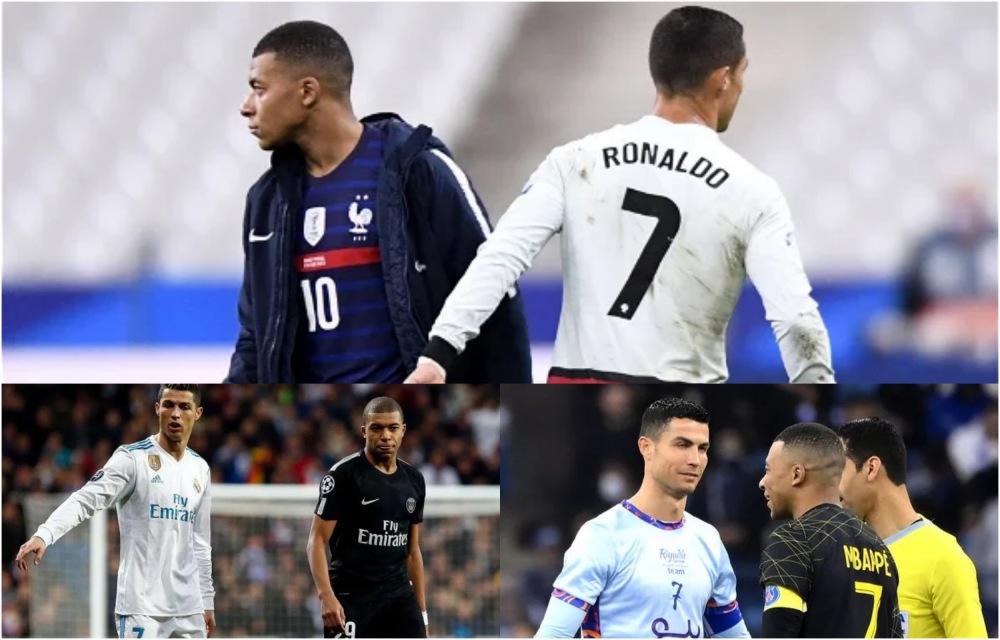 Ronaldo và Mbappe đã có vài lần đối đầu ở cả cấp câu lạc bộ lẫn đội tuyển quốc gia. Ảnh: UEFA