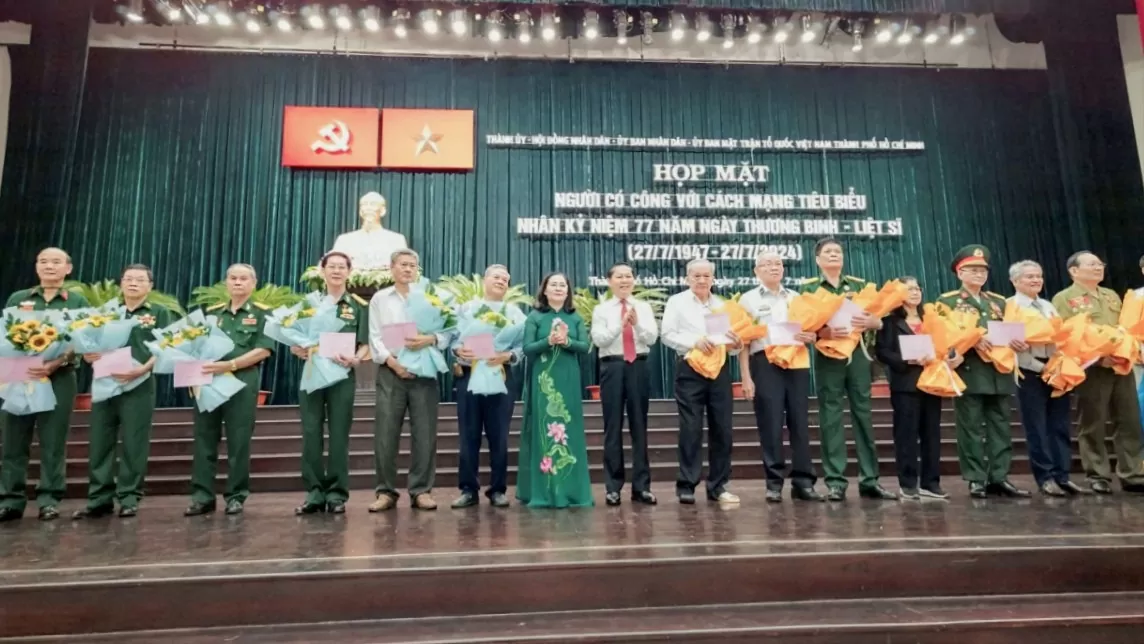 TP. Hồ Chí Minh họp mặt người có công tiêu biểu nhân kỷ niệm 77 năm Ngày Thương binh-Liệt sĩ