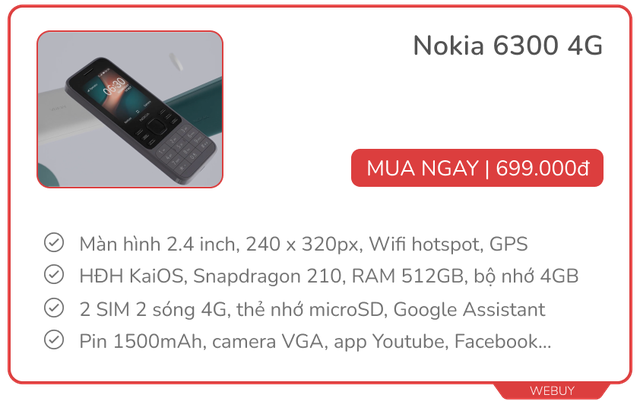 Gợi ý 7 điện thoại "cục gạch" hiệu Nokia, Vtel, Xiaomi... giá từ 399.000đ trang bị 4G không lo cắt sóng- Ảnh 3.