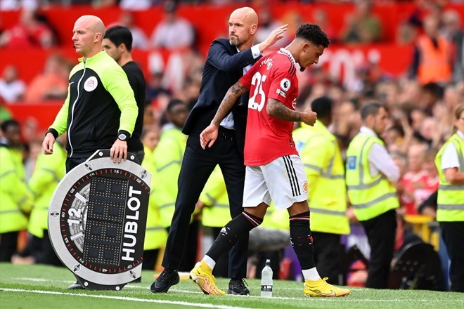 Sancho từng bị đày ải tại Man United do xung đột với Ten Hag.  Ảnh: AFP