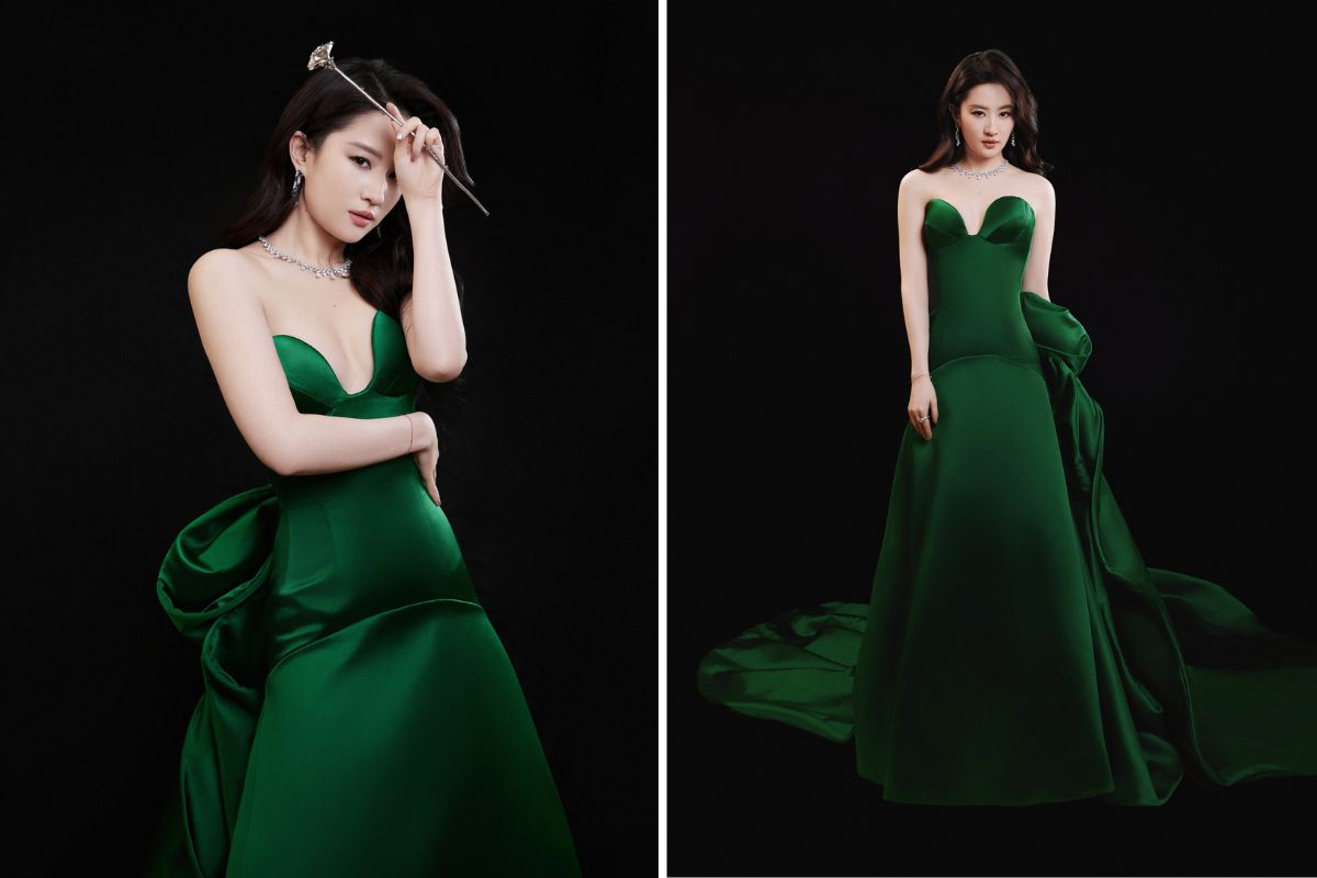 Tạo hình của Lưu Diệc Phi được phòng làm việc hé lộ trước sự kiện. Ảnh: Weibo