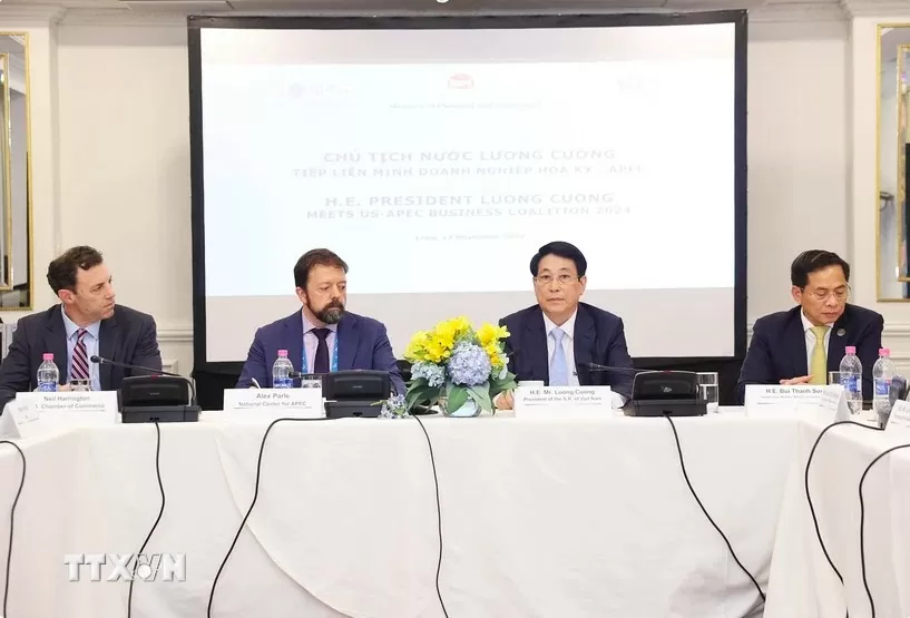 Chủ tịch nước Lương Cường phát biểu. (Ảnh: Lâm Khánh/TTXVN) Chủ tịch nước Lương Cường phát biểu. (Ảnh: Lâm Khánh/TTXVN)