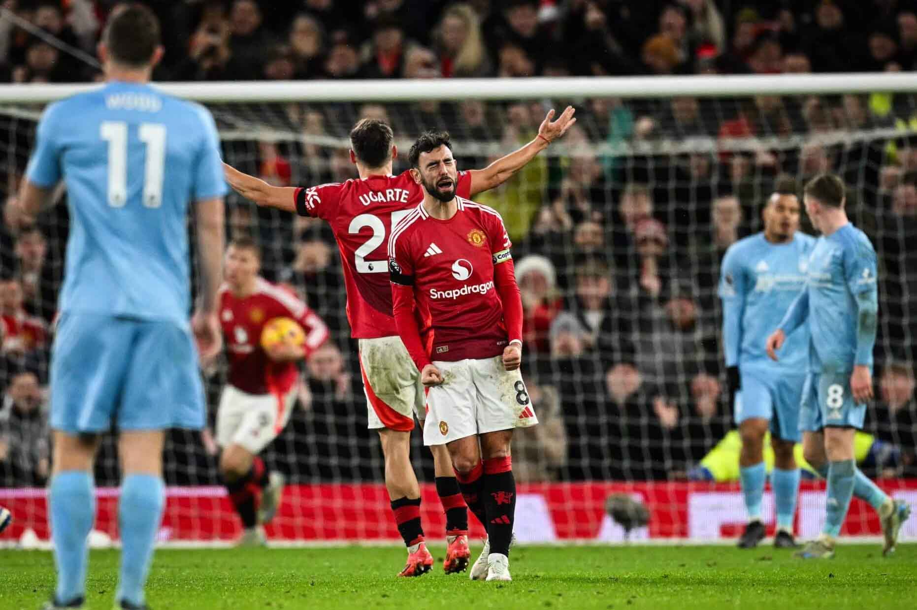 Bruno Fernandes đã mắc lỗi dẫn đến bàn thua của Man United. Ảnh: AFP