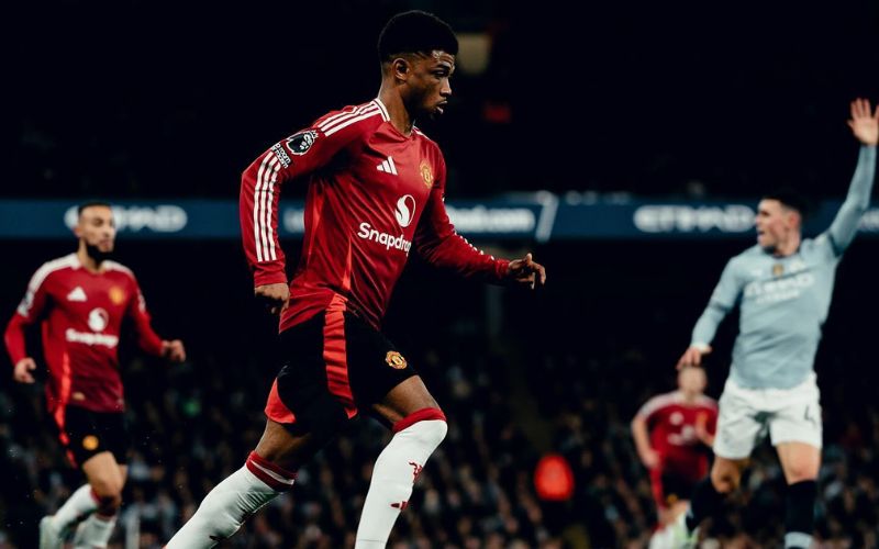 Amad Diallo đang là ngôi sao sáng nhất tại Man United vào lúc này. Ảnh: Man United