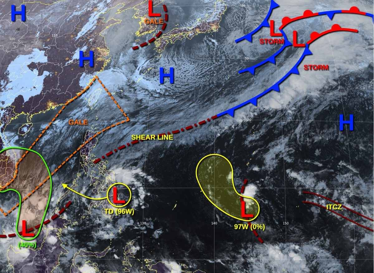 Các vùng áp thấp JTWC đang theo dõi ngày 20.12.2024. Ảnh: JTWC