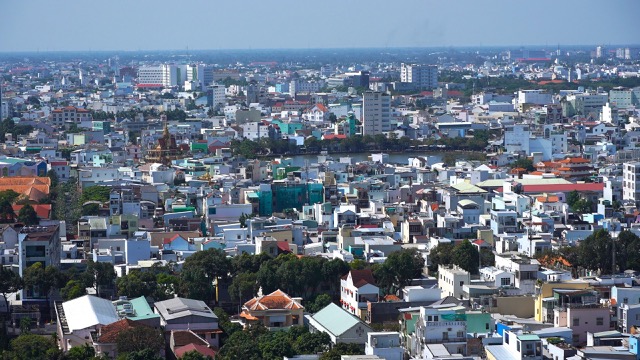 Cần Thơ nhìn từ trên cao. Ảnh: Yến Phương.