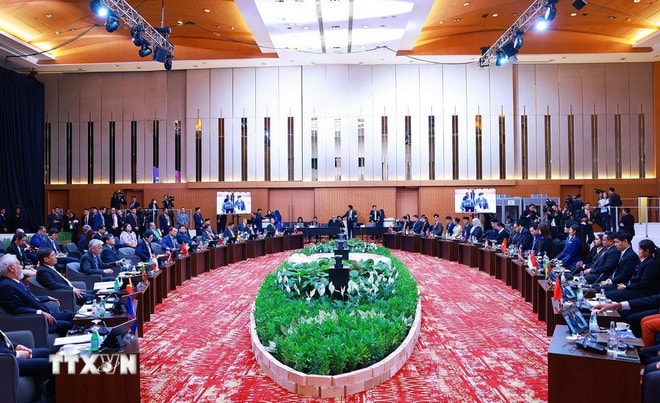 Phiên Đối thoại với thanh niên ASEAN. (Ảnh: Dương Giang/TTXVN) ttxvn-doi-thoai-thanh-nien-asean-2.jpg