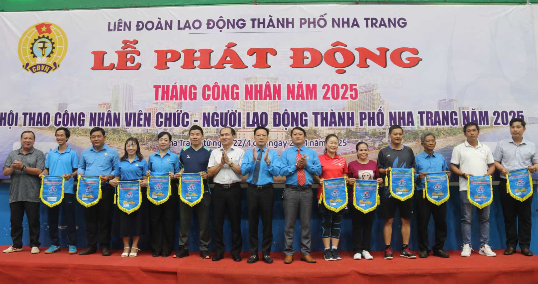 LĐLĐ TP Nha Trang phát động Tháng Công nhân và tổ chức hội thao tạo sân chơi cho đoàn viên, NLĐ. Ảnh: Phương Linh
