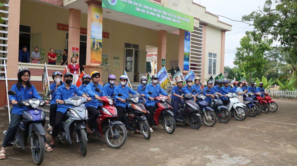 Tổ chức ra quân tuyên truyền tổng điều tra nông thôn, nông nghiệp năm 2025 tại xã Thọ Phú, tỉnh Thanh Hóa. Ảnh: Minh Hoàng