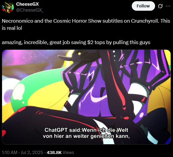 Nền tảng stream anime hàng đầu để quên dòng “ChatGPT nói rằng” trong phụ đề- Ảnh 1. Nền tảng stream anime hàng đầu để quên dòng “ChatGPT nói rằng” trong phụ đề- Ảnh 1.