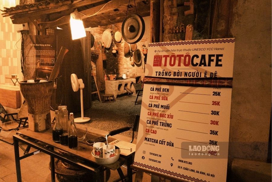 Thực đơn của Tô Tô Cafe đa dạng với mức giá hợp lí. Ảnh: Tường Vy