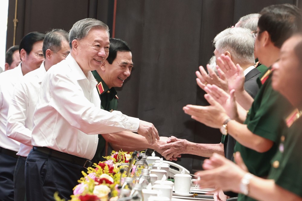 Tổng Bí thư Tô Lâm dự buổi gặp mặt. Ảnh: Hải Nguyễn