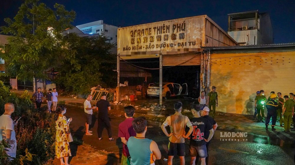 Ngọn lửa đã được dập tắt nhanh chóng. Ảnh: Nguyễn Luân