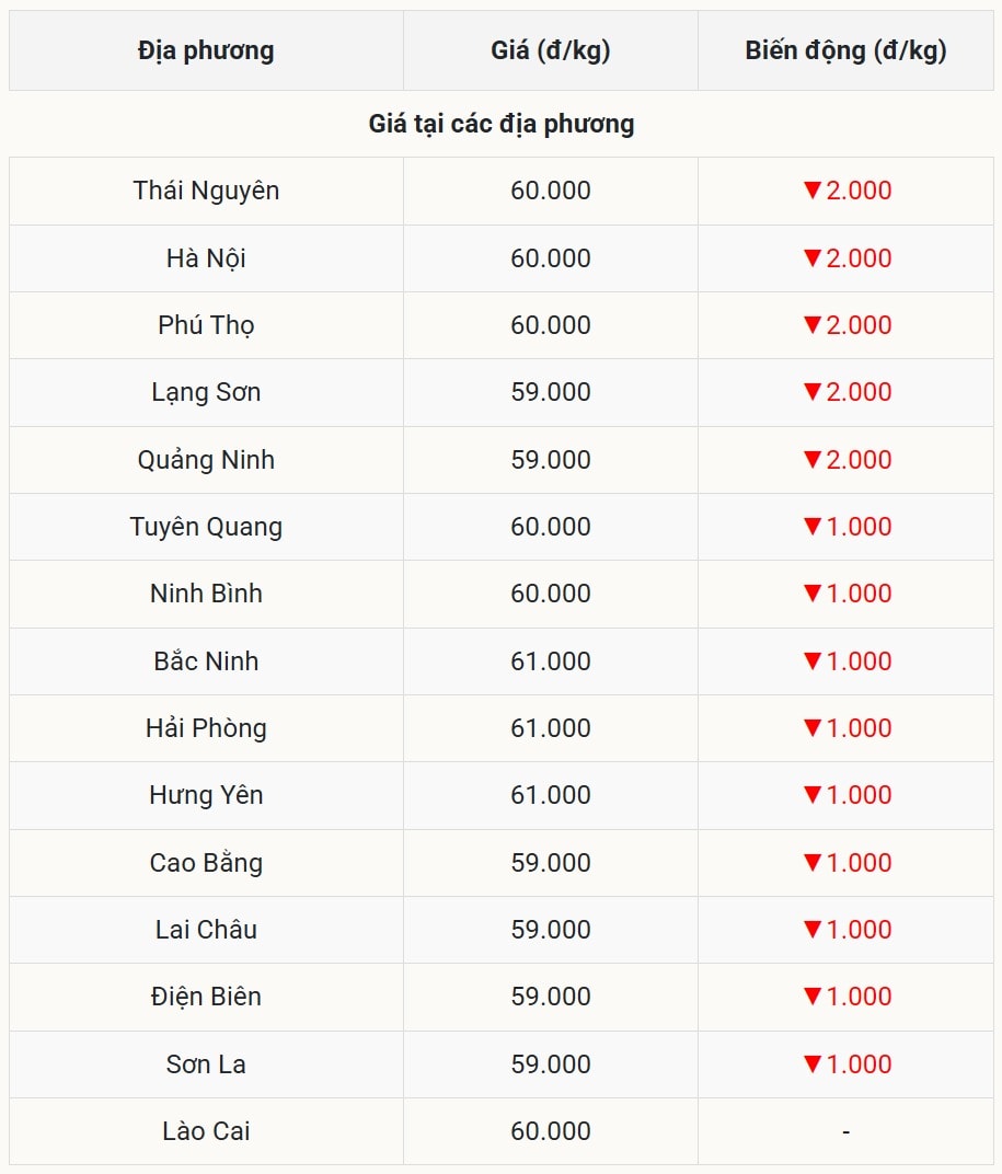 Giá heo hơi hôm nay tại miền Bắc có hàng loạt tỉnh lao dốc, có nơi mất 2.000 đồng kg