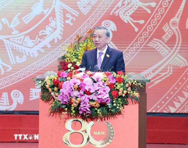 Tổng Bí thư Tô Lâm phát biểu tại Lễ kỷ niệm 80 năm thành lập Chính phủ. (Ảnh: Thống Nhất/TTXVN) ttxvn-tong-bi-thu-to-lam-thanh-lap-chinh-phu-2.jpg