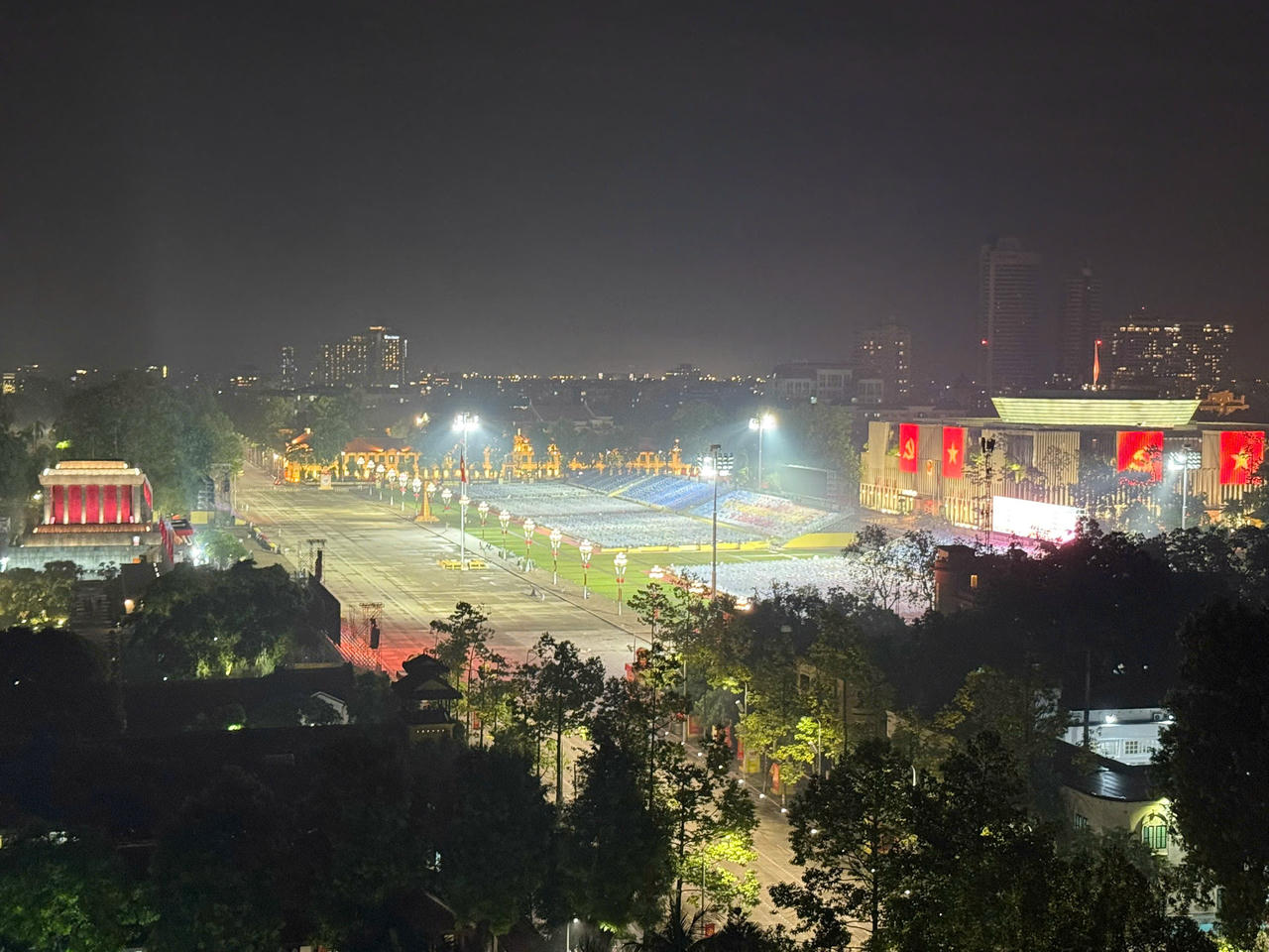 Đêm ngày 1/9, Quảng trường Ba Đình rực sáng, lung linh và thiêng liêng