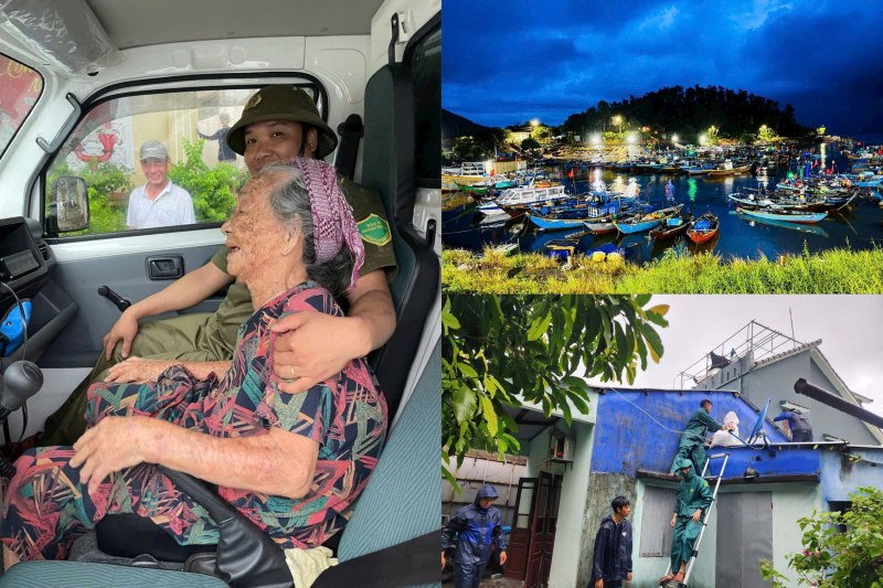 Xã đảo Tân Hiệp (Cù Lao Chàm), Đà Nẵng khẩn trương sơ tán dân, chằng chống nhà cửa, neo đậu tàu thuyền tránh trú bão số 10. Ảnh: Hương Phạm