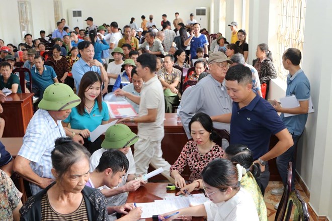 Phường An Phong tổ chức chi trả cho 148 hộ dân. Ảnh: Cổng TTĐT Hải Phòng