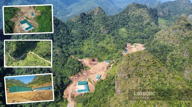 Doanh nghiệp ngang nhiên san ủi, dựng loạt công trình trái phép trên đất rừng