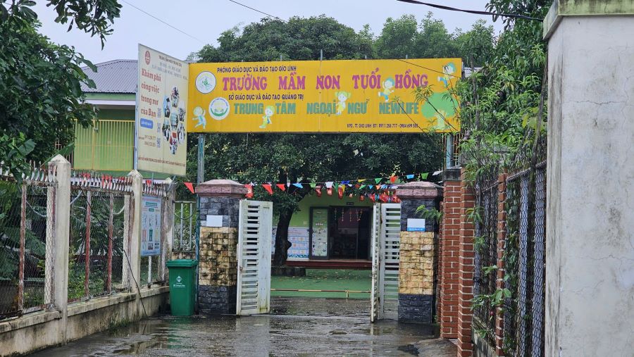 Trường Mầm non Tuổi Hồng Gio Linh thuộc Công ty Cổ phần tư vấn miền Trung. Ảnh: Hưng Thơ