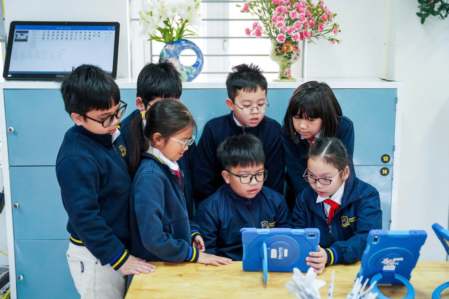 Học sinh Trường Tiểu học Nam Từ Liêm (Hà Nội). Ảnh: Vân Anh tich-hop-du-lieu-van-bang-hoc-ba-len-vneld-3.jpg