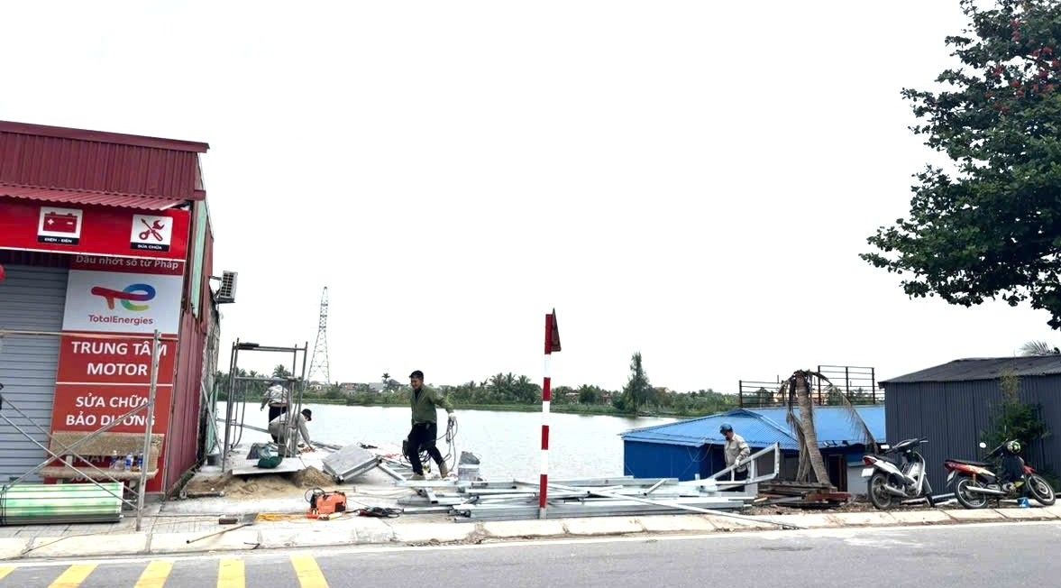 Các hộ đã phá dỡ công trình vi phạm. Ảnh: Xã Kiến Hải